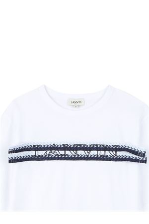 t-shirt in cotone bianco LANVIN KIDS | N30362N48